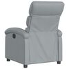 vidaXL Electric Recliner Chair Light grey Polyester, metal, wood Medium
