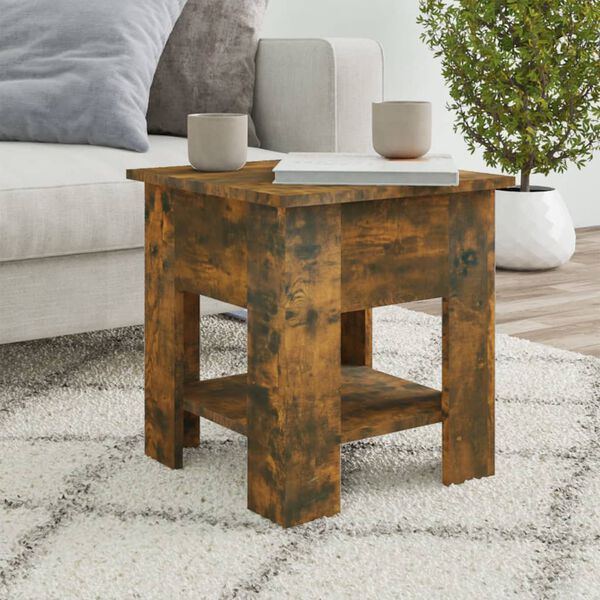 vidaXL Coffee Table Smoked Oak Engineered Wood Compact Coffee Table