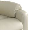 vidaXL Stand Up Massage Recliner Chair Cream Faux leather, metal, wood