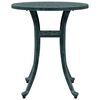vidaXL Garden Table Green Cast Aluminum Small Decorative Inlays