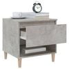 vidaXL Bedside Table Concrete Grey Engineered Wood 19.7 x 18.1 x 19.7 in