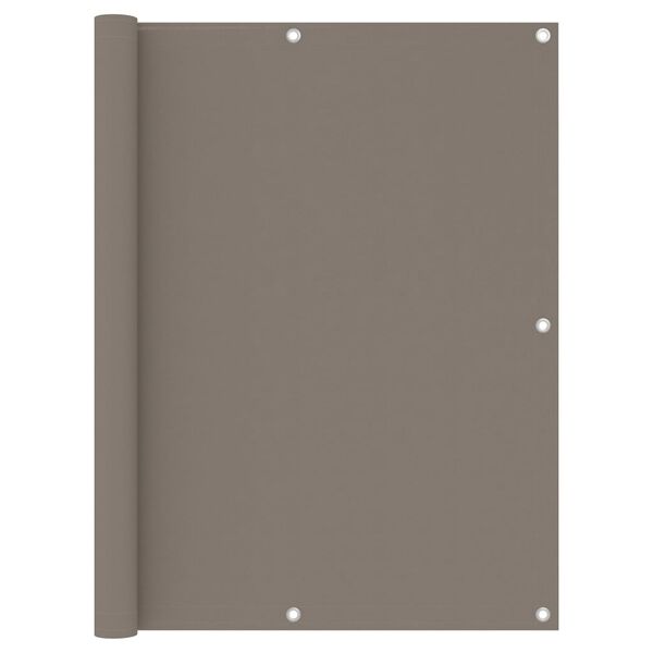 vidaXL Balcony Screen Taupe 47.2"x196.9" Oxford Fabric