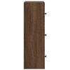 vidaXL Bookcase Brown Oak Engineered Wood Medium Bookcase Rectangular