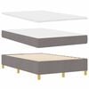 vidaXL Box Spring Bed with Mattress Taupe 47.2" x 74.8" fabric