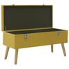 vidaXL Bench Mustard Yellow and Gold Velvet, Solid Pine Wood Medium