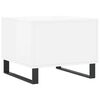 vidaXL Coffee Table Set of 2 High Gloss White Engineered Wood & Iron