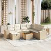 vidaXL Garden Sofa Set Beige, Cream White