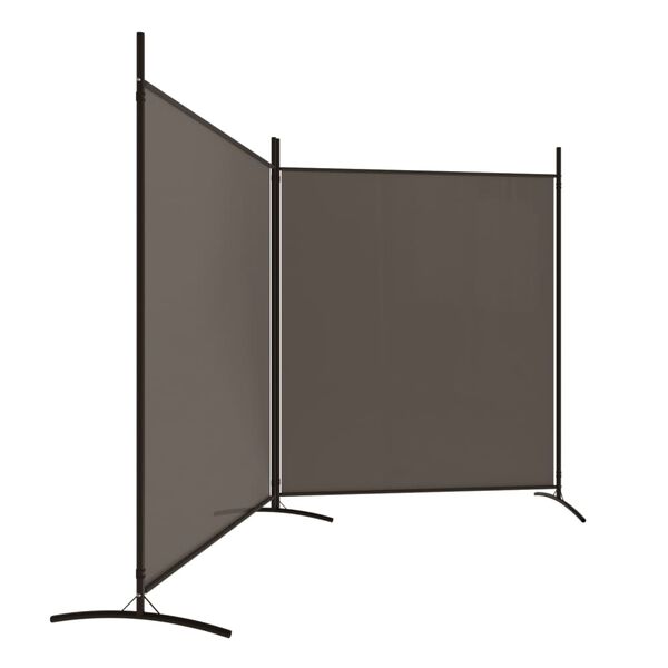 vidaXL 2-Panel Room Divider Anthracite 137"x70.9" Fabric