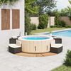 vidaXL Hot Tub Surround Black, Cream White