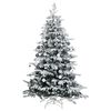vidaXL Artificial Hinged Christmas Tree Green and white PVC, PE, Iron