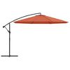 vidaXL Cantilever Garden Parasol with Aluminum Pole 137.8" Terracotta