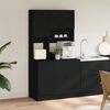 vidaXL Kitchen Cabinet Black 37.4"x19.7"x70.9" Engineered Wood