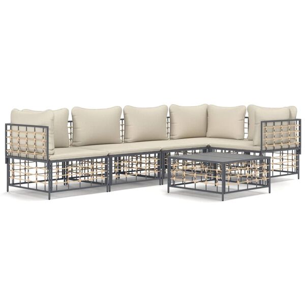vidaXL Garden Lounge Set Anthracite