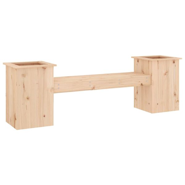 vidaXL Planter Bench Natural Pine Solid Pine Wood Large Durable
