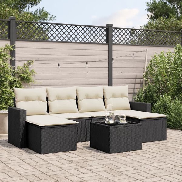 vidaXL Garden Sofa Set Black