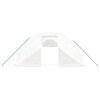 vidaXL Greenhouse White PE (polyethylene), galvanized steel