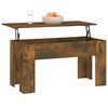 vidaXL Coffee Table Smoked Oak Engineered Wood 39.8 in x 19.3 in x 20.5 in