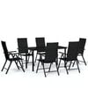 vidaXL Garden Dining Set Black