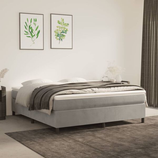 vidaXL Bed Frame Light grey