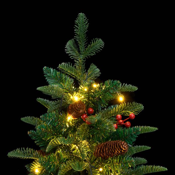 vidaXL Artificial Hinged Christmas Tree Green PVC, PE, Iron 4 ft