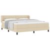 vidaXL Box Spring Bed with Mattress Cream 70.9" x 78.7" fabric