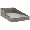 vidaXL Daybed Grey and Dark Grey (cushion) Steel and PE Rattan
