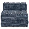 vidaXL Modular Sofa Indigo Print 27.56 x 27.56 x 22.05 in Fabric