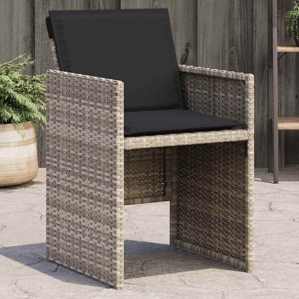 vidaXL Garden Chair Set of 4 Light Grey, Anthracite