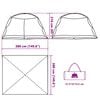 vidaXL Tents with Roof with Air Vent Gray 434 x 434 x 230 cm Polyester