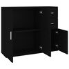 vidaXL Sideboard Black Engineered Wood 35.8 x 11.6 x 29.5 in Sideboard