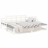 vidaXL Day Bed White Solid Pine Wood 2x Convertible Day Bed