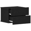 vidaXL Bedside Cabinet 2 pcs Black Oak 15.75 x 11.81 x 11.81 in