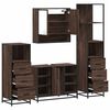 vidaXL Bathroom Furniture Set Brown Oak Engineered wood, Metal