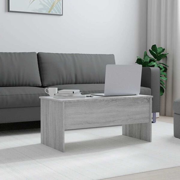 vidaXL Coffee Table Gray Sonoma Engineered wood 40.2x19.9x18.3 in