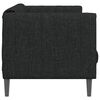 vidaXL Sofa Black Polyester, Plywood, Solid Wood, Foam 2-Seater Sofa
