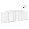 vidaXL Arched Gabion Baskets 25 pcs 157.5x11.8x120/140" Galvanised Iron