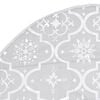 vidaXL Christmas Tree Skirt White Polyester 35.4 in diameter Foldable