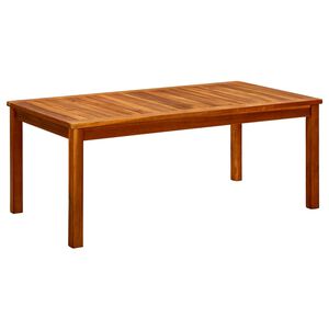 vidaXL Coffee Table Natural Wood Solid Acacia Wood Medium Durable