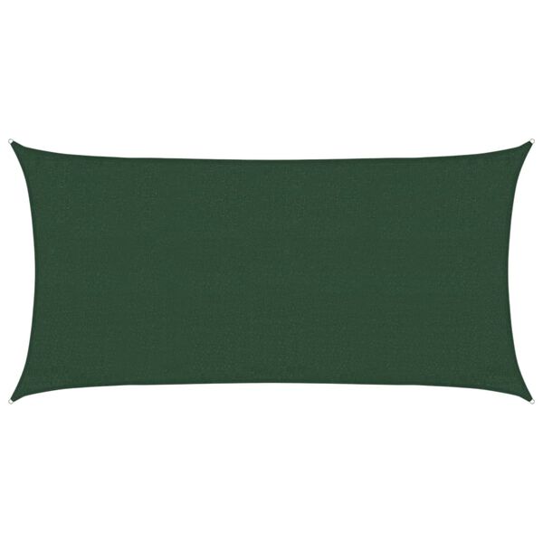 vidaXL Sunshade Sail 1.75 oz/ft² Dark Green 9.8x19.7' HDPE