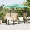 vidaXL Garden Parasol Green Polyester, powder-coated steel