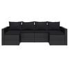 vidaXL Garden Lounge Set Black PE rattan Large Modular