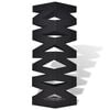vidaXL Umbrella Stand Black Powder-coated steel 19.1 in tall Modern