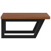 vidaXL Basin Shelf Dark Brown, Black Solid Oak Wood, Steel Standard