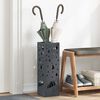 vidaXL Umbrella Stand Anthracite 15.5 x 15.5 x 49 cm Metal