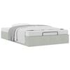 vidaXL Ottoman Bed Frame Light Grey Velvet Double Ottoman Bed Frame