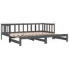 vidaXL Day Bed Grey Solid pinewood 2x Pull-Out Day Bed Rectangular