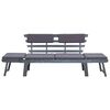 vidaXL Garden Bench Dark grey Solid Acacia Wood with grey wash finish