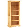 vidaXL Bookcase Brown Solid waxed pinewood 31.5 x 15.7 x 66.9 in