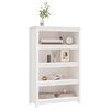 vidaXL Book Cabinet White Solid pinewood Medium Book Cabinet