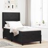 vidaXL LED Box Spring Bed with Mattress Black 39.4" x 78.7" Velvet